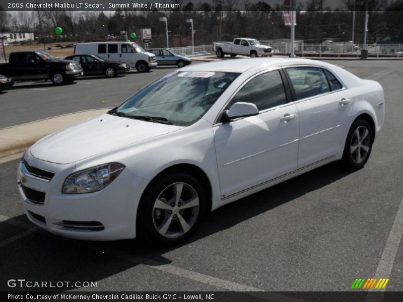 Summit White / Titanium 2009 Chevrolet Malibu LT Sedan