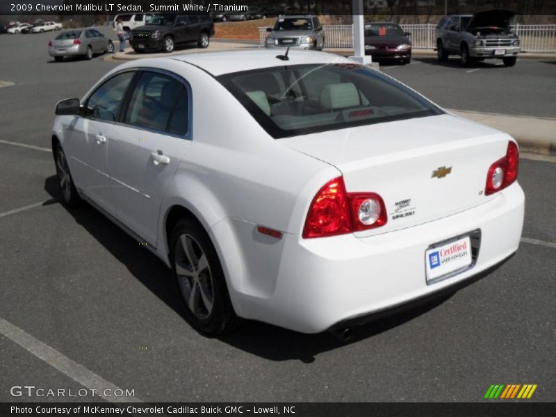 Summit White / Titanium 2009 Chevrolet Malibu LT Sedan