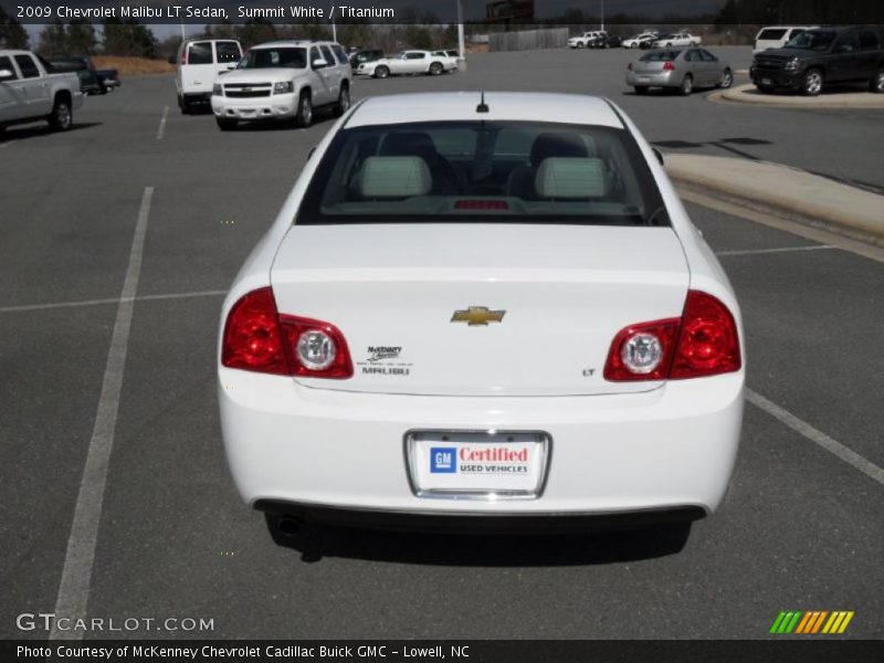 Summit White / Titanium 2009 Chevrolet Malibu LT Sedan