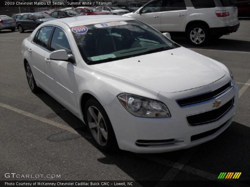 Summit White / Titanium 2009 Chevrolet Malibu LT Sedan