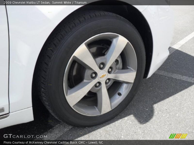 Summit White / Titanium 2009 Chevrolet Malibu LT Sedan