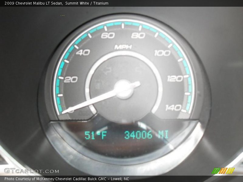 Summit White / Titanium 2009 Chevrolet Malibu LT Sedan
