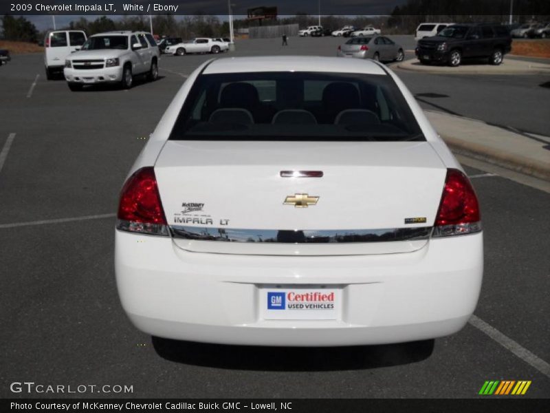 White / Ebony 2009 Chevrolet Impala LT