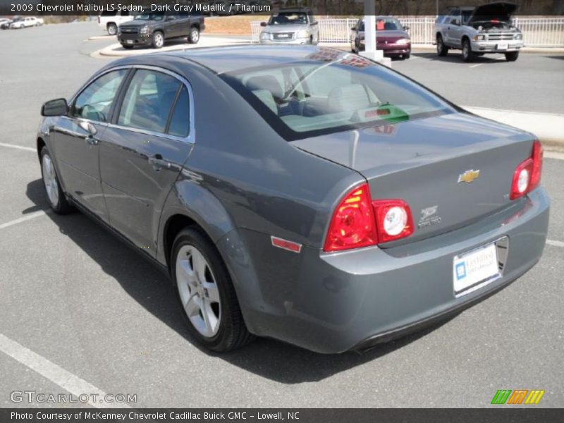 Dark Gray Metallic / Titanium 2009 Chevrolet Malibu LS Sedan