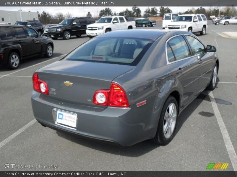 Dark Gray Metallic / Titanium 2009 Chevrolet Malibu LS Sedan