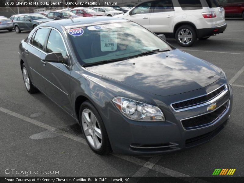 Dark Gray Metallic / Titanium 2009 Chevrolet Malibu LS Sedan