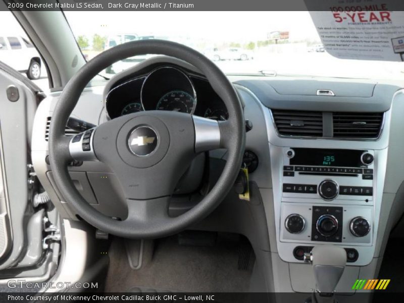 Dark Gray Metallic / Titanium 2009 Chevrolet Malibu LS Sedan