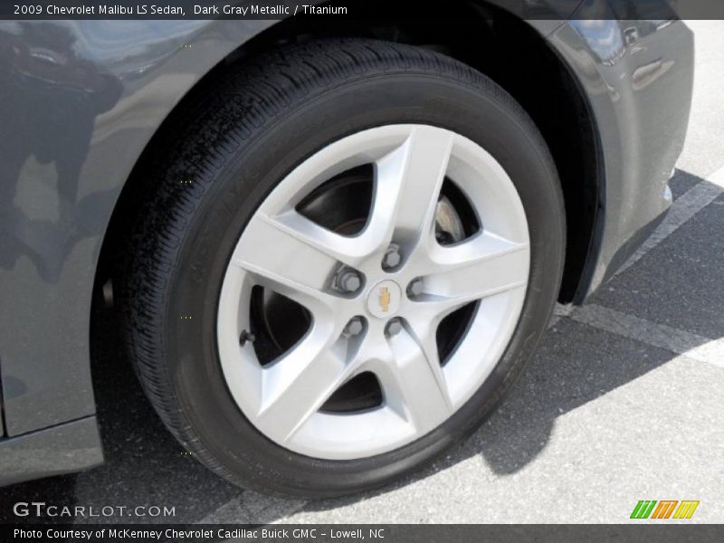 Dark Gray Metallic / Titanium 2009 Chevrolet Malibu LS Sedan