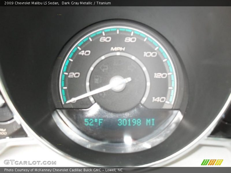 Dark Gray Metallic / Titanium 2009 Chevrolet Malibu LS Sedan