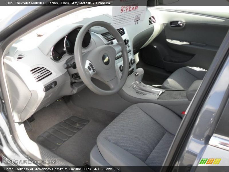 Dark Gray Metallic / Titanium 2009 Chevrolet Malibu LS Sedan