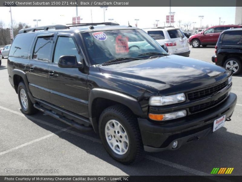 Black / Gray/Dark Charcoal 2005 Chevrolet Suburban 1500 Z71 4x4