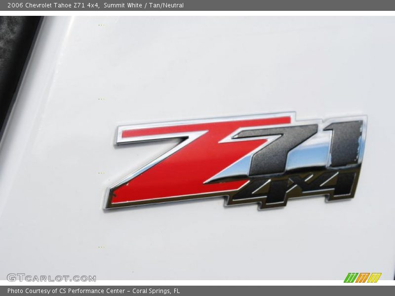 Summit White / Tan/Neutral 2006 Chevrolet Tahoe Z71 4x4