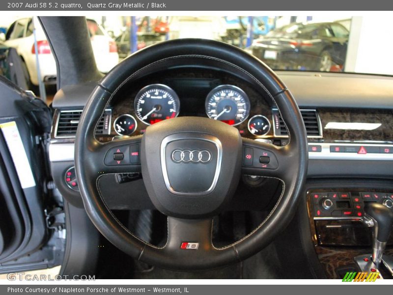 Quartz Gray Metallic / Black 2007 Audi S8 5.2 quattro