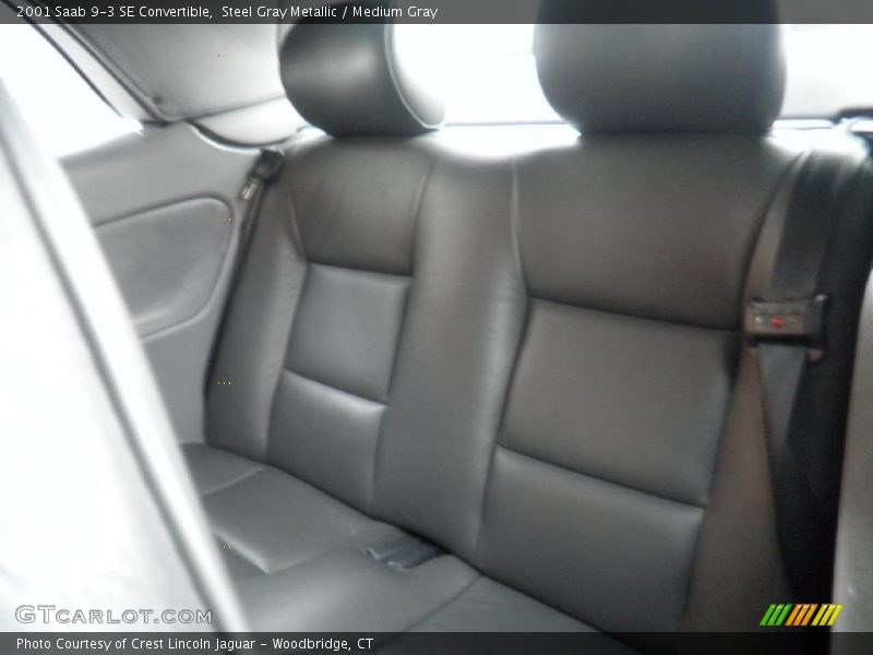 Steel Gray Metallic / Medium Gray 2001 Saab 9-3 SE Convertible