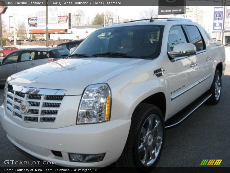 White Diamond / Cocoa/Cashmere 2009 Cadillac Escalade EXT AWD