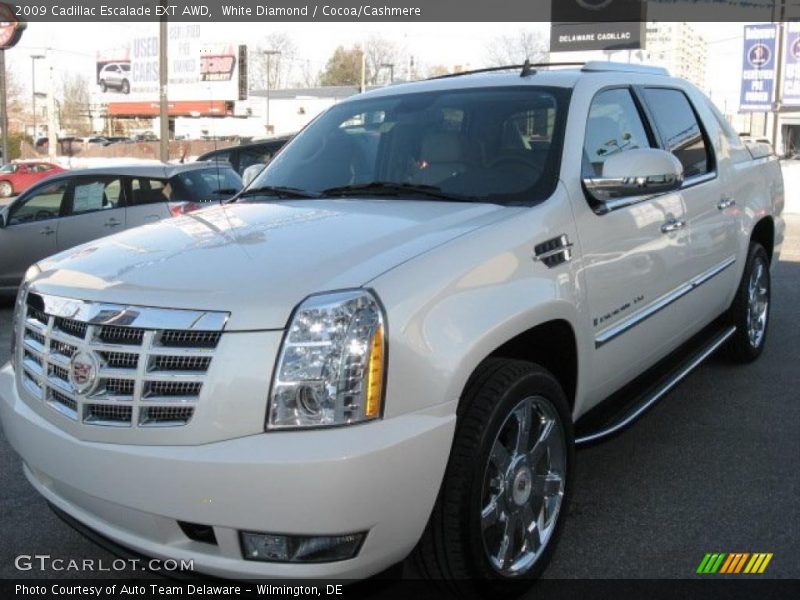 White Diamond / Cocoa/Cashmere 2009 Cadillac Escalade EXT AWD