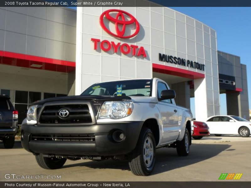 Super White / Graphite Gray 2008 Toyota Tacoma Regular Cab