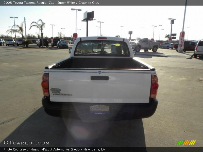 Super White / Graphite Gray 2008 Toyota Tacoma Regular Cab