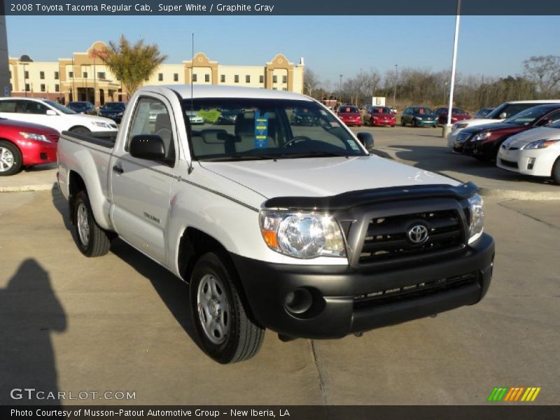 Super White / Graphite Gray 2008 Toyota Tacoma Regular Cab