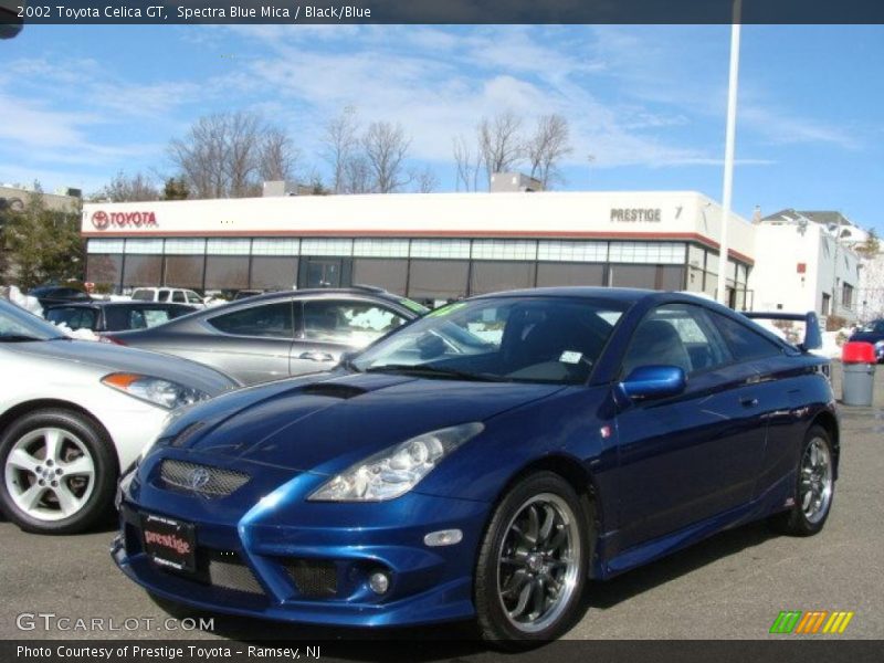 Spectra Blue Mica / Black/Blue 2002 Toyota Celica GT
