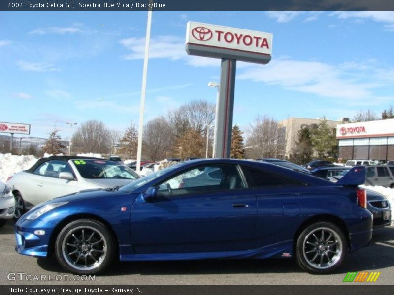Spectra Blue Mica / Black/Blue 2002 Toyota Celica GT