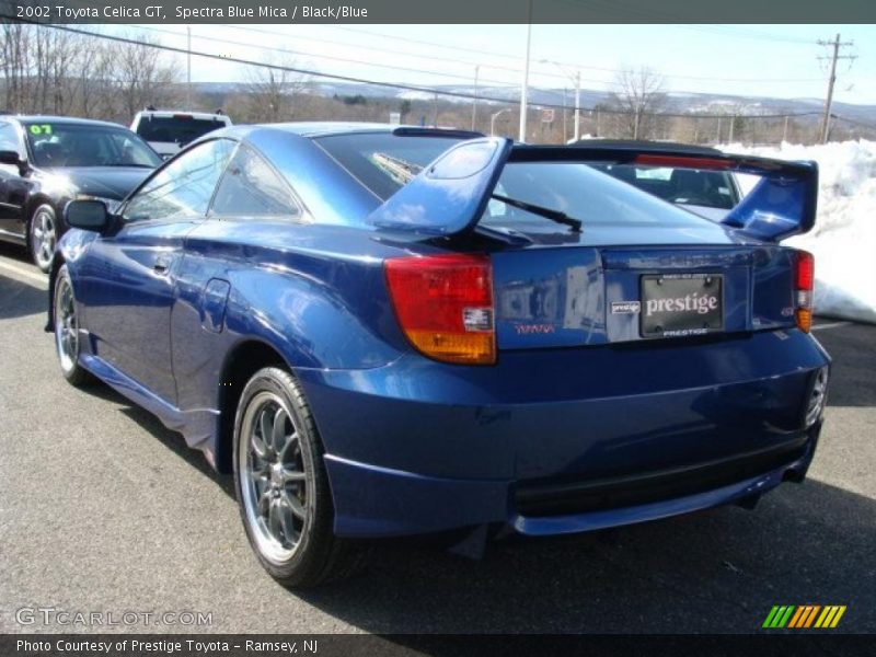 Spectra Blue Mica / Black/Blue 2002 Toyota Celica GT