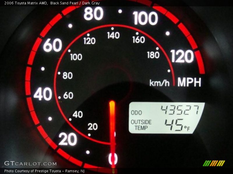 Black Sand Pearl / Dark Gray 2006 Toyota Matrix AWD