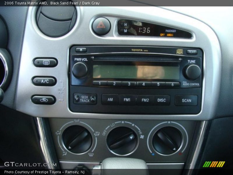 Black Sand Pearl / Dark Gray 2006 Toyota Matrix AWD