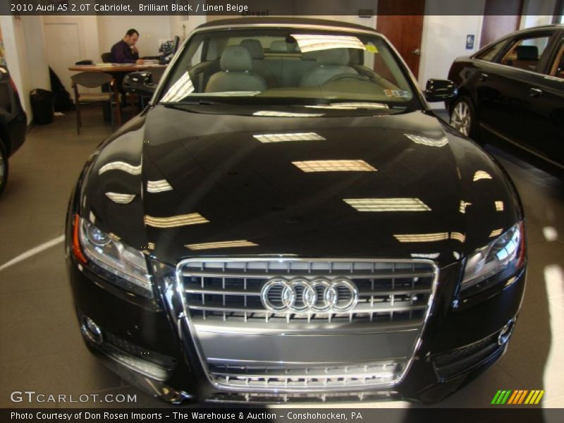 Brilliant Black / Linen Beige 2010 Audi A5 2.0T Cabriolet