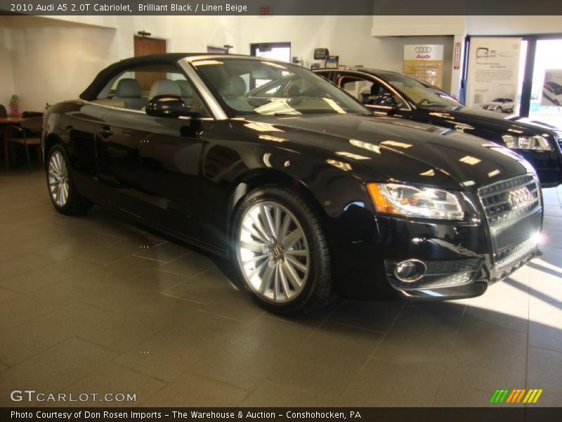 Brilliant Black / Linen Beige 2010 Audi A5 2.0T Cabriolet