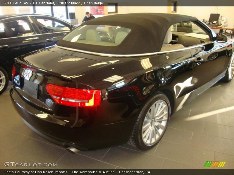 Brilliant Black / Linen Beige 2010 Audi A5 2.0T Cabriolet