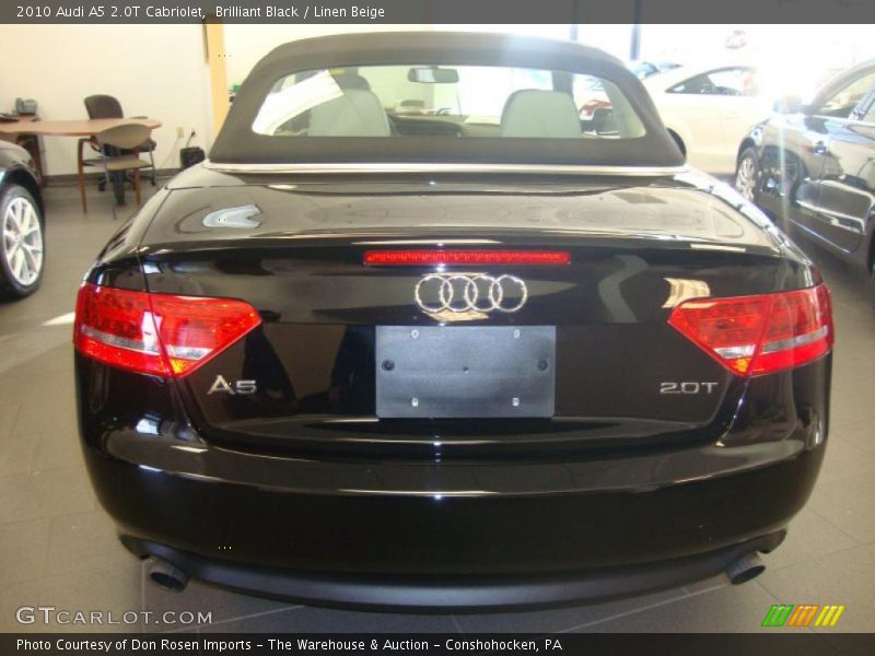 Brilliant Black / Linen Beige 2010 Audi A5 2.0T Cabriolet
