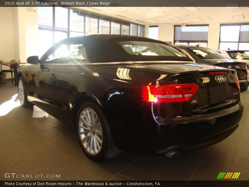 Brilliant Black / Linen Beige 2010 Audi A5 2.0T Cabriolet