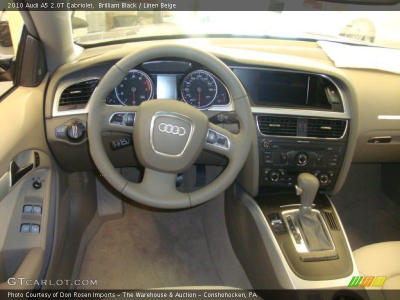 Brilliant Black / Linen Beige 2010 Audi A5 2.0T Cabriolet