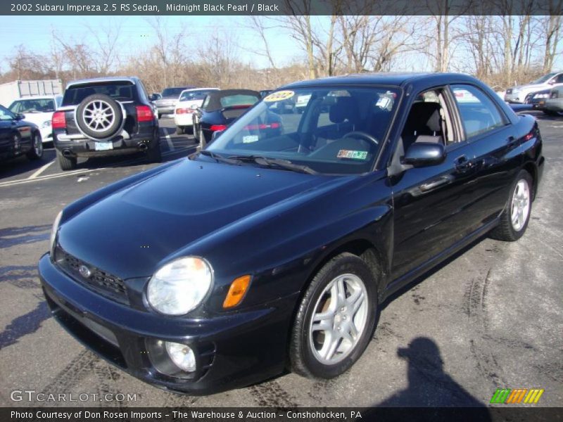 Midnight Black Pearl / Black 2002 Subaru Impreza 2.5 RS Sedan