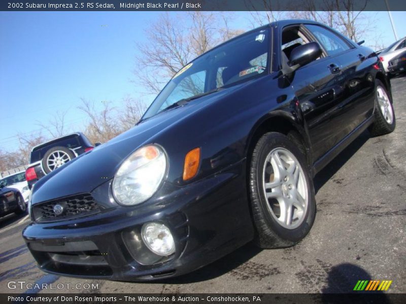 Midnight Black Pearl / Black 2002 Subaru Impreza 2.5 RS Sedan