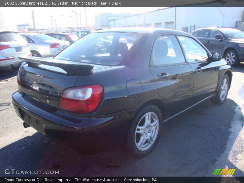 Midnight Black Pearl / Black 2002 Subaru Impreza 2.5 RS Sedan