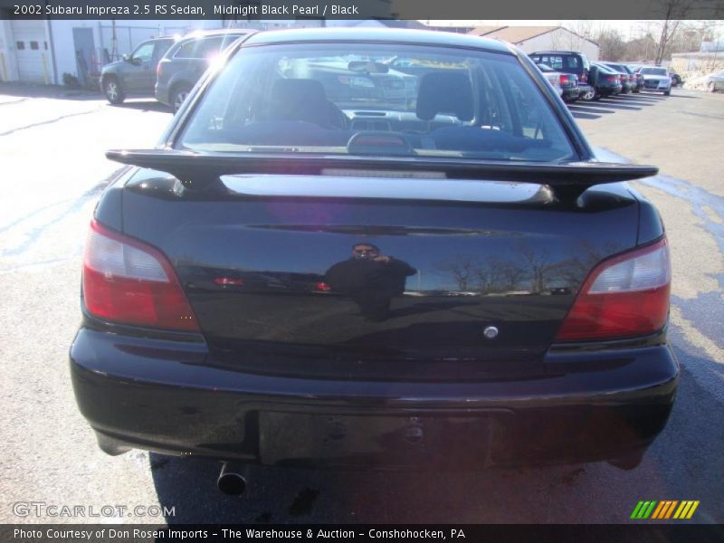 Midnight Black Pearl / Black 2002 Subaru Impreza 2.5 RS Sedan