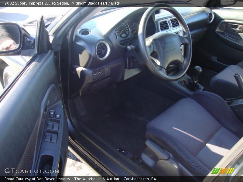 Midnight Black Pearl / Black 2002 Subaru Impreza 2.5 RS Sedan