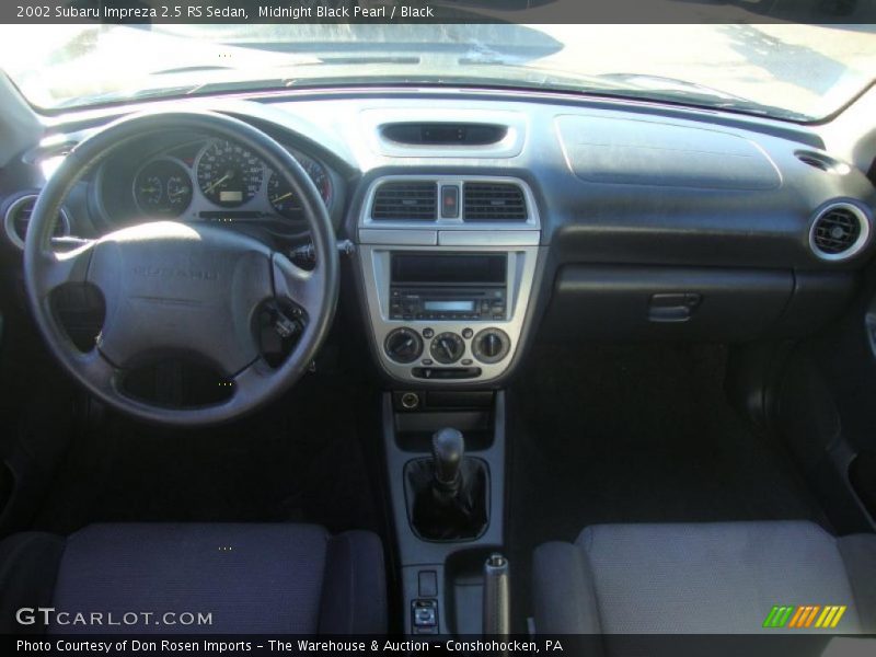 Midnight Black Pearl / Black 2002 Subaru Impreza 2.5 RS Sedan