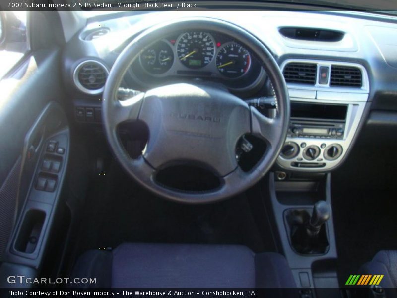 Midnight Black Pearl / Black 2002 Subaru Impreza 2.5 RS Sedan
