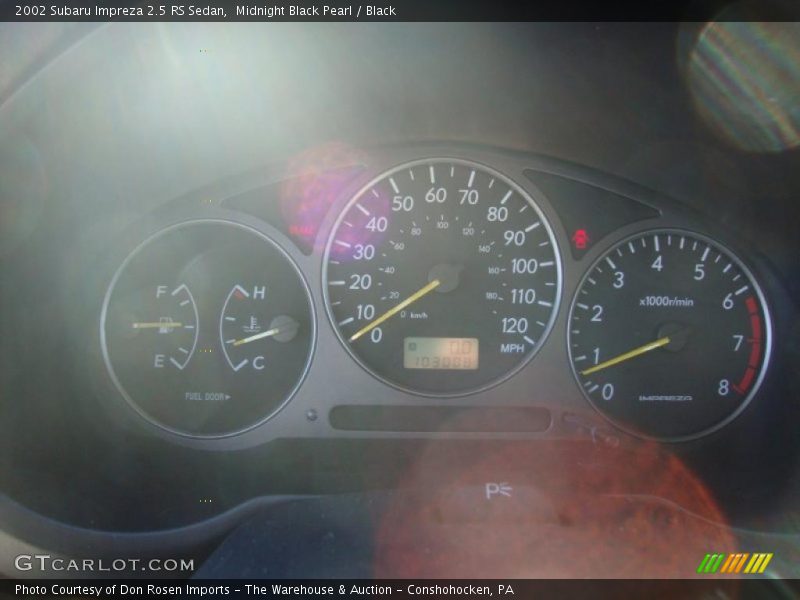 Midnight Black Pearl / Black 2002 Subaru Impreza 2.5 RS Sedan