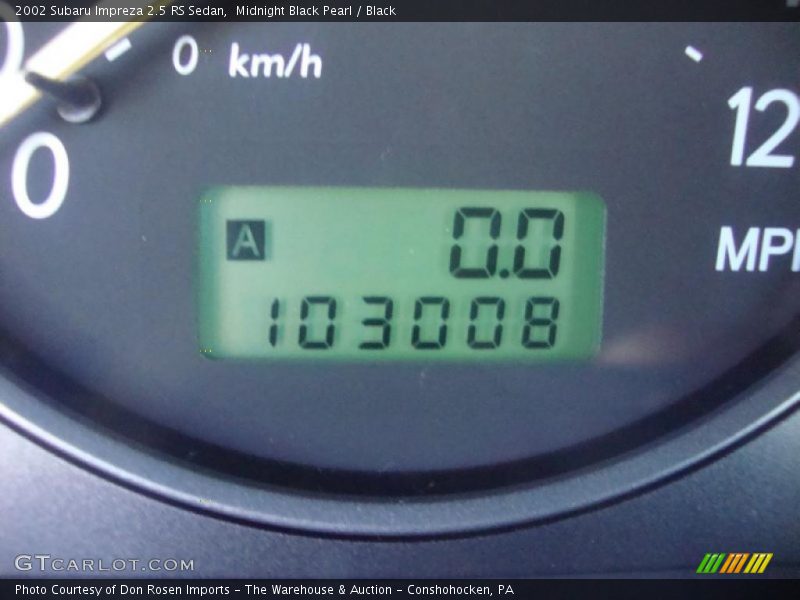 Midnight Black Pearl / Black 2002 Subaru Impreza 2.5 RS Sedan