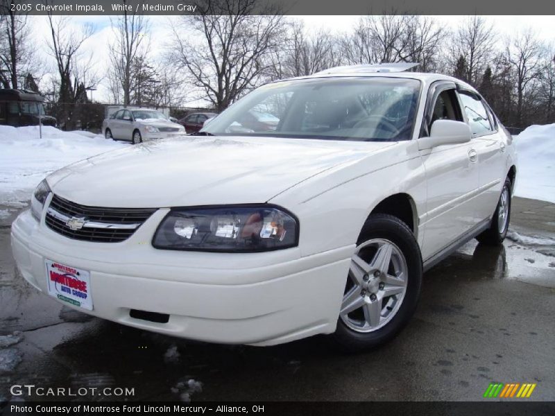 White / Medium Gray 2005 Chevrolet Impala