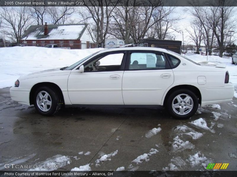 White / Medium Gray 2005 Chevrolet Impala