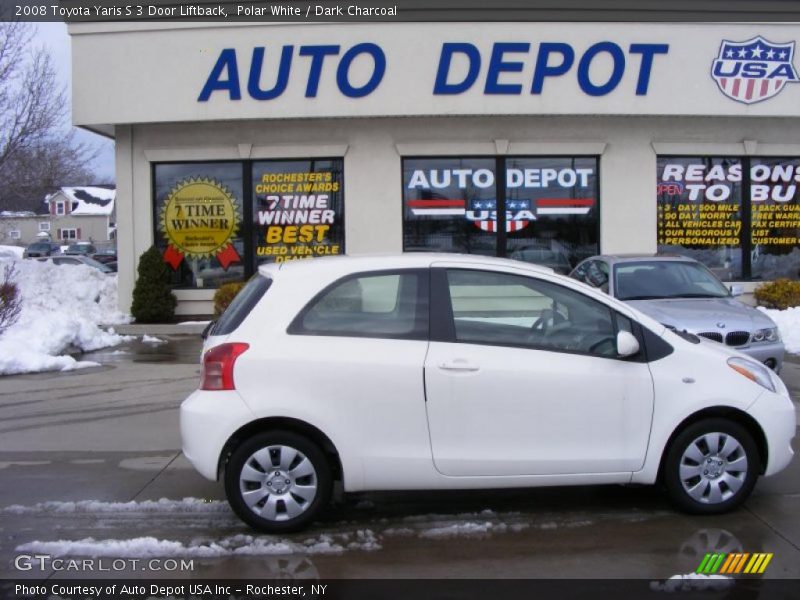 Polar White / Dark Charcoal 2008 Toyota Yaris S 3 Door Liftback