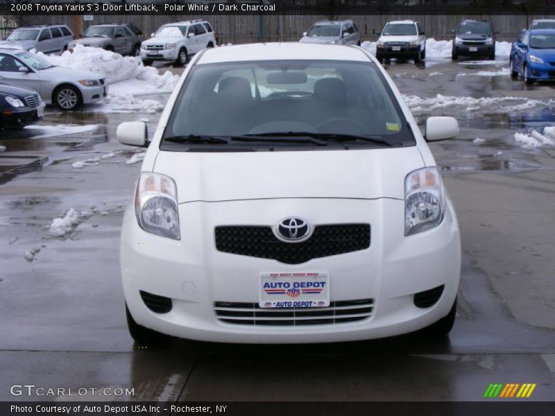 Polar White / Dark Charcoal 2008 Toyota Yaris S 3 Door Liftback