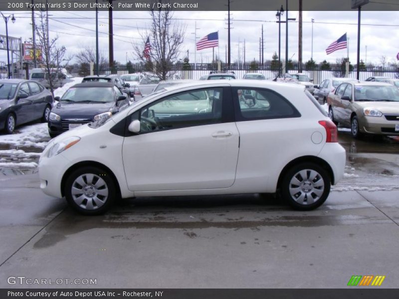 Polar White / Dark Charcoal 2008 Toyota Yaris S 3 Door Liftback