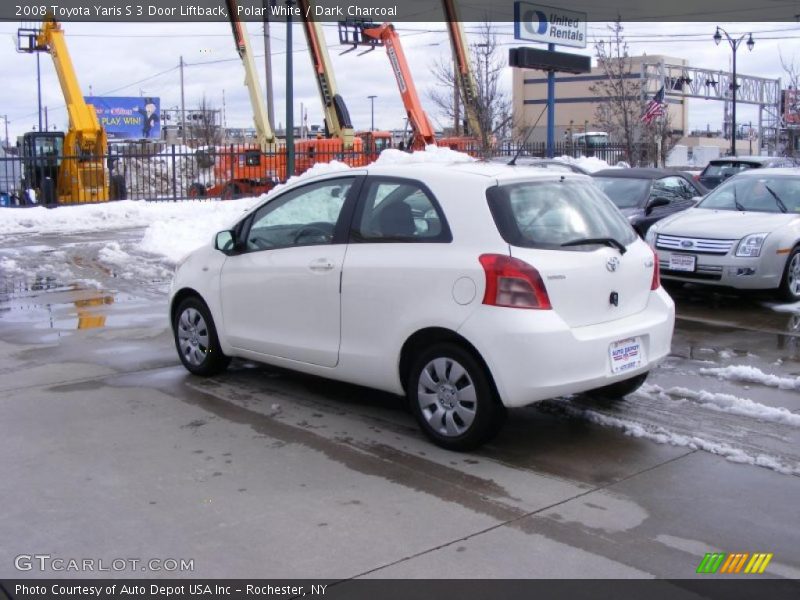 Polar White / Dark Charcoal 2008 Toyota Yaris S 3 Door Liftback