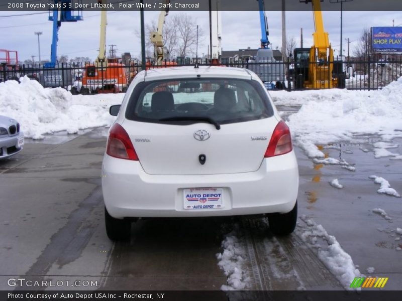 Polar White / Dark Charcoal 2008 Toyota Yaris S 3 Door Liftback